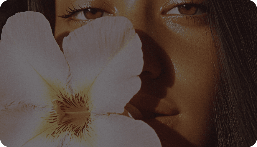 Woman with flower